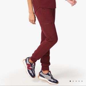 Figs Zamora Burgundy Jogger Scrub Pants